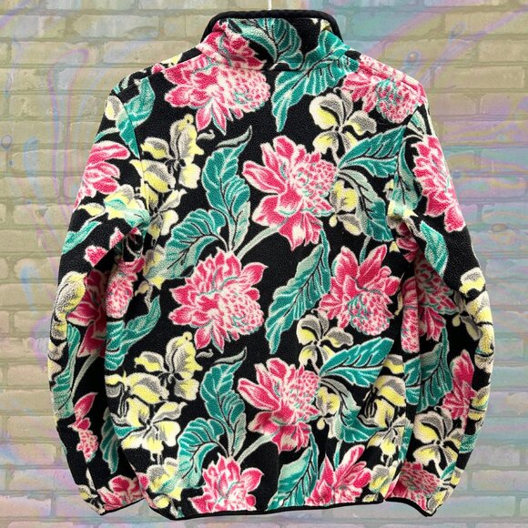 [SOLD] Vintage Patagonia Floral Snap-T Fleece Y2K Pullover – Bold Floral Print - Picture 2 of 5